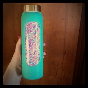 Lilly Pulitzer glass water bottle